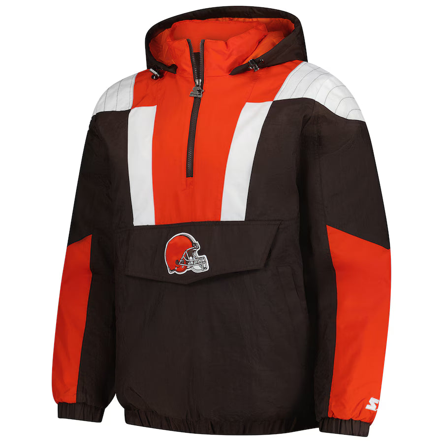 Starter Brown Cleveland Browns Charger Pullover Jacket
