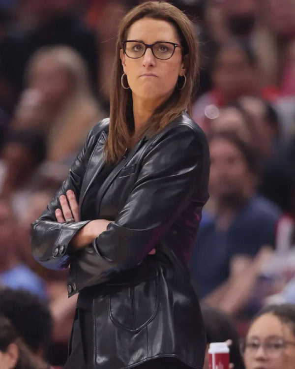 Stephanie White Indiana Fever Leather Jacket