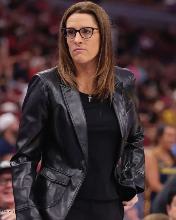 Stephanie White Indiana Fever Leather Jacket