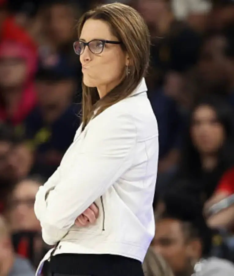 Stephanie White 2025 WNBA Playoffs Semifinal White Jacket