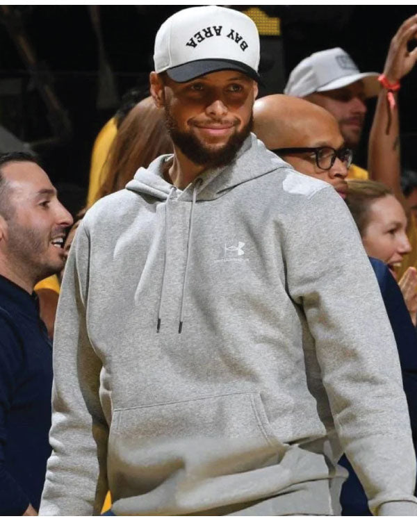 Stephen Curry 2025 NBA Playoffs Grey Hoodie