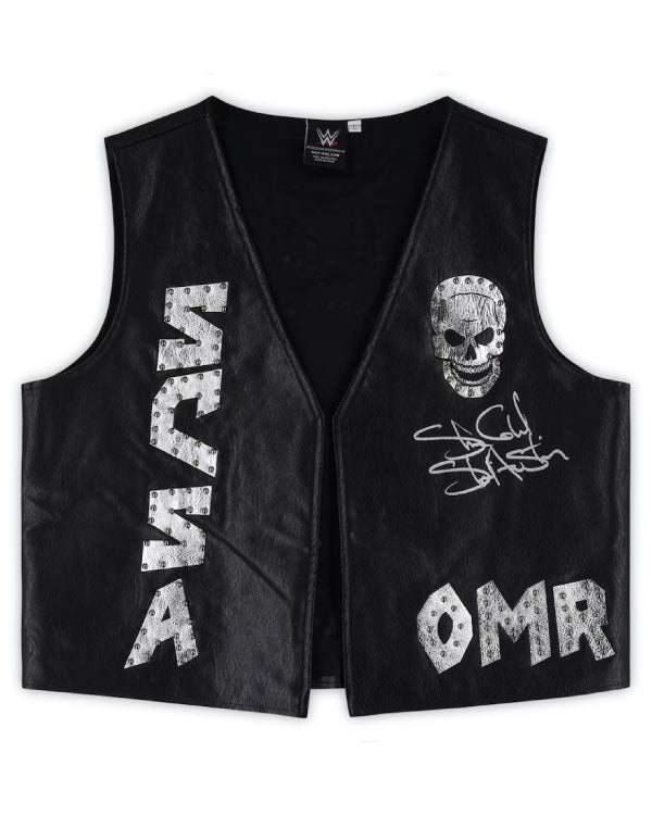 Stone Cold Steve Austin WWE Autographed Fanatics Authentic Black OMR Replica Vest