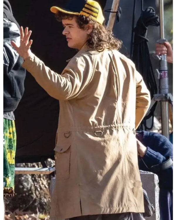 Stranger Things S05 Gaten Matarazzo Brown Jacket