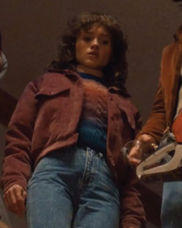 Stranger Things S05 Natalia Dyer Brown Jacket