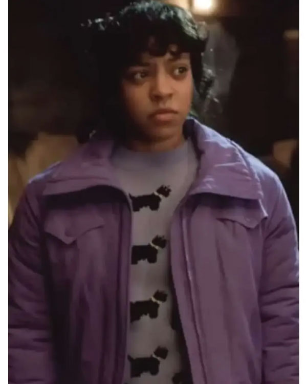 Stranger Things S05 Priah Ferguson Purple Jacket