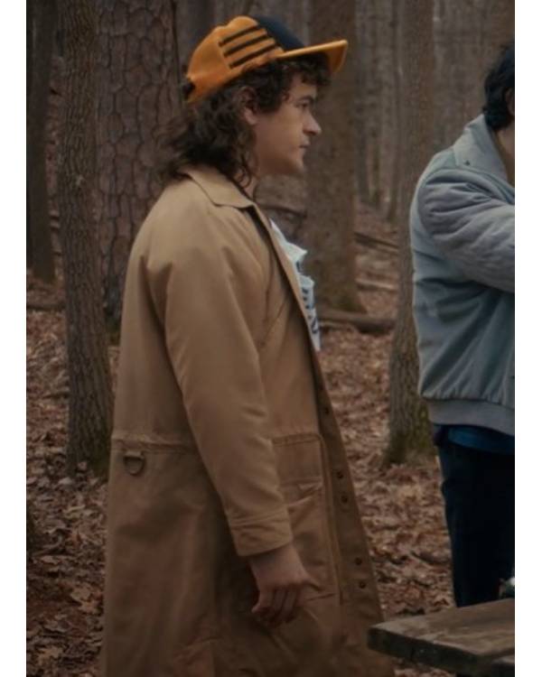 Stranger Things S05 Gaten Matarazzo Beige Coat
