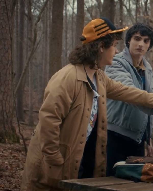 Stranger Things S05 Gaten Matarazzo Beige Coat