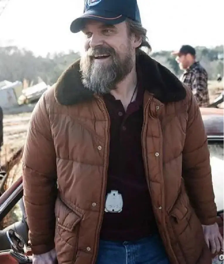 Stranger Things S05 Jim Hopper Shearling Jacket