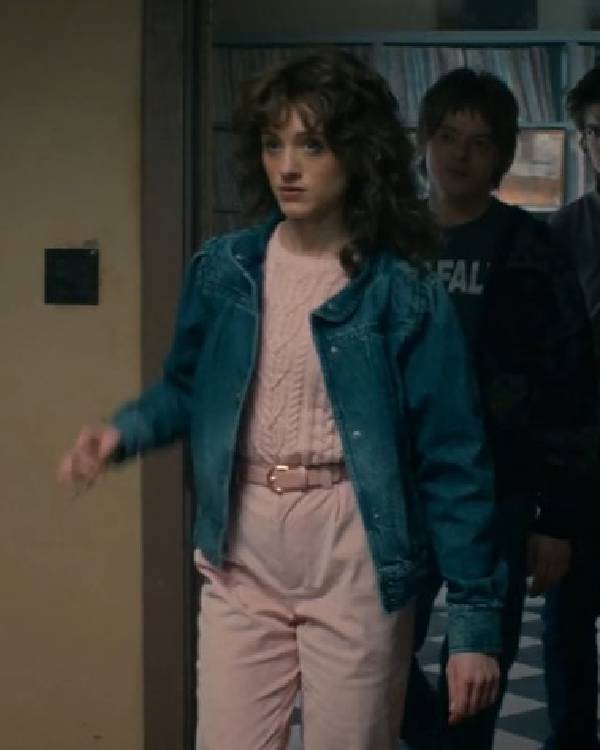 Stranger Things S05 Natalia Dyer Blue Denim Jacket