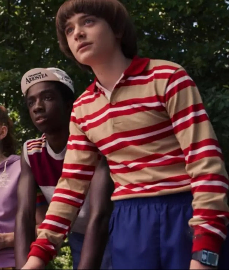 Stranger Things S05 Noah Schnapp Striped Shirt