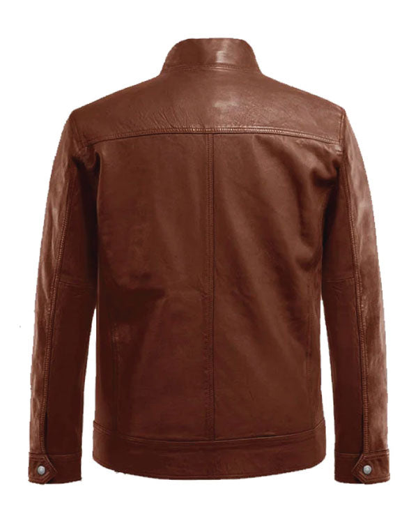 Thunder Storm Tan Fashion Boys Biker Leather Jacket