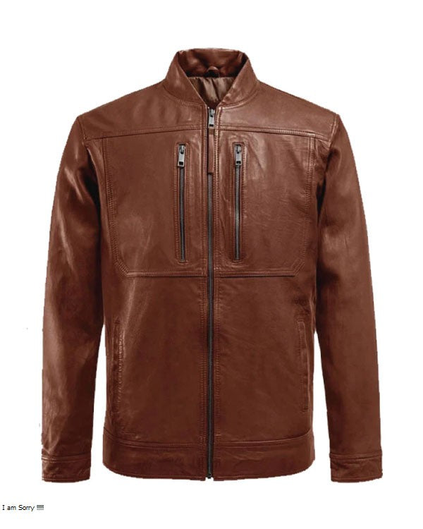 Thunder Storm Tan Fashion Boys Biker Leather Jacket