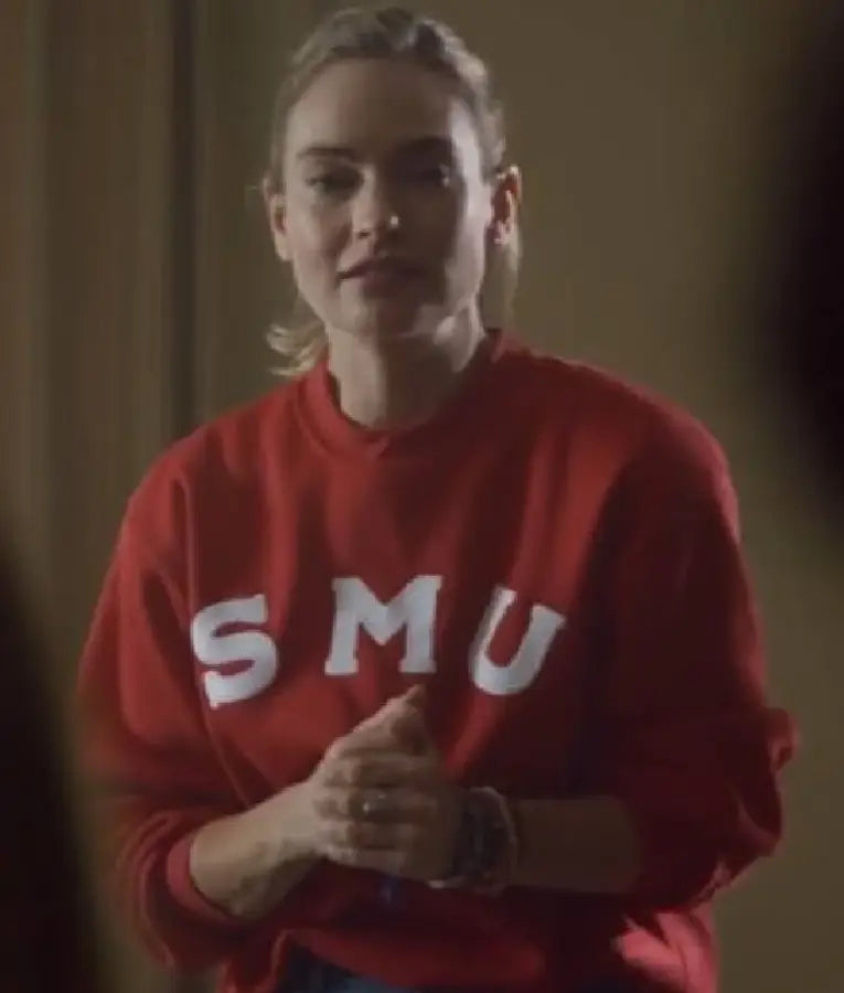 Swiped Lily James Red Sweatshirt