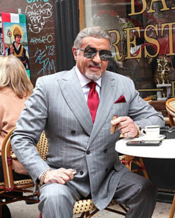 Sylvester Stallone NYC 2025 Grey Blazer
