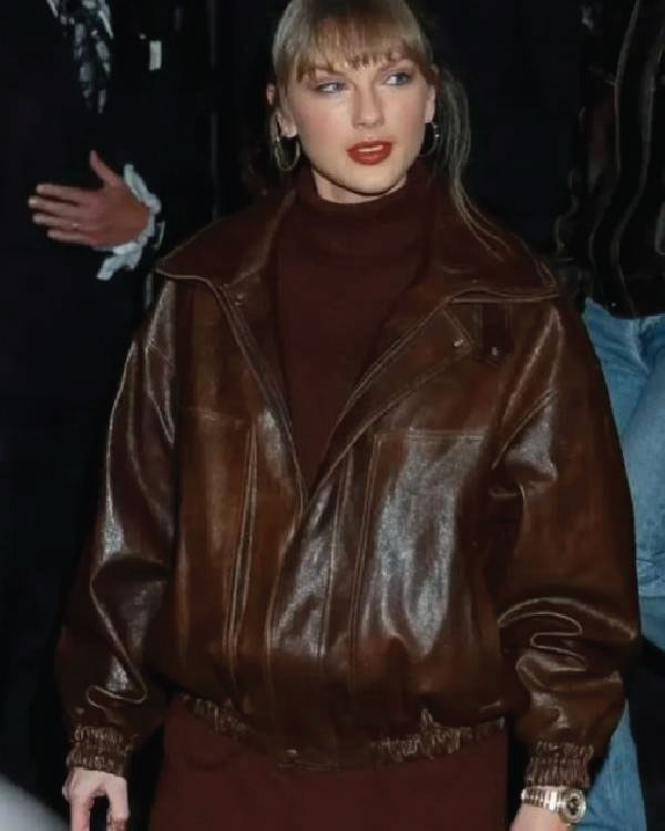 Taylor Swift Brown Bomber Jacket