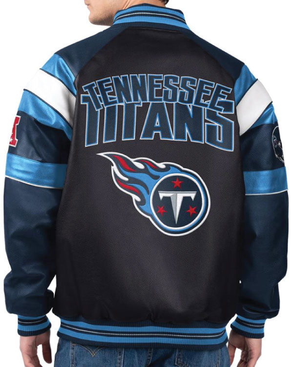 Tennessee Titans G-III Faux Varsity Leather Jacket