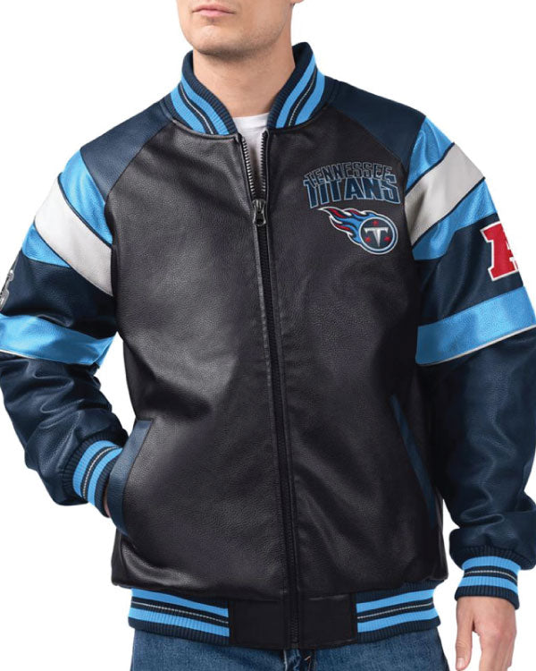Tennessee Titans G-III Faux Varsity Leather Jacket