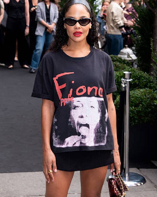 Tessa Thompson NYC Black Graphic Tee