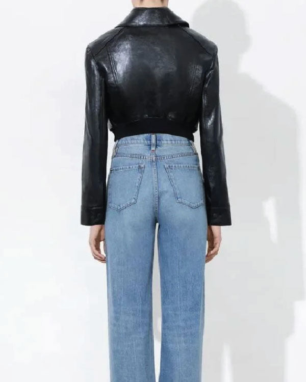 The Equalizer S05 Mel Cropped Leather Jacket