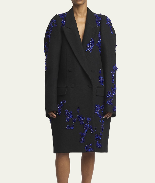 The Equalizer S05 Queen Latifah Embellished Coat