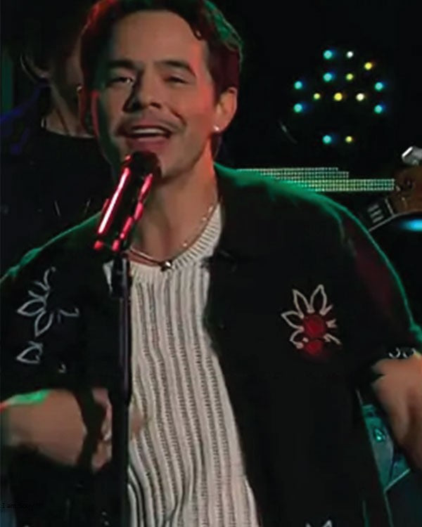 The Kelly Clarkson Show David Archuleta Floral Embroidered Shirt