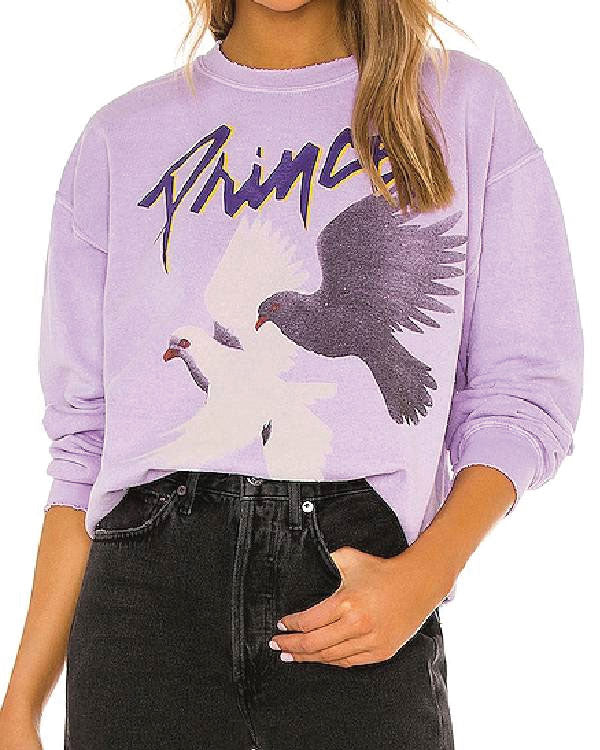 The Kelly Clarkson Show Kelly Clarkson Pink Dove Print Sweatshirt