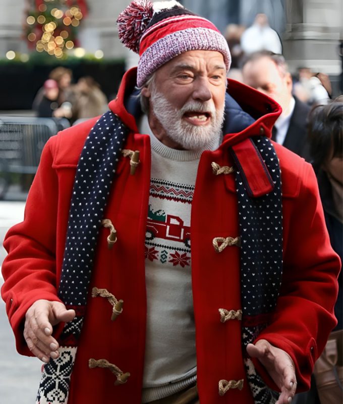 Arnold Schwarzenegger The Man With The Bag Red Coat