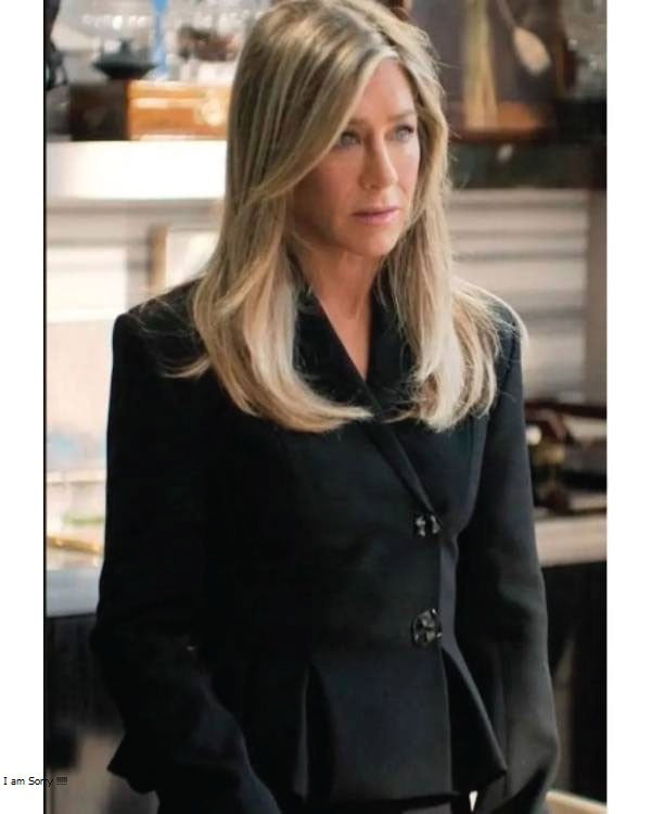 The Morning Show Jennifer Aniston Black Peplum Jacket