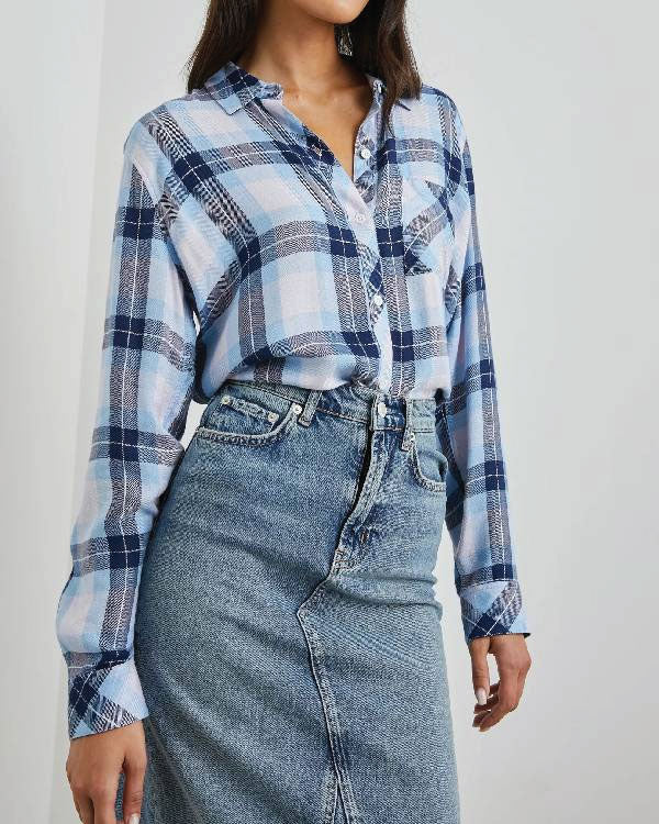 The Morning Show Reese Witherspoon Blue Plaid Shirt