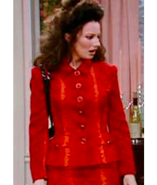 The Nanny S03 Fran Drescher Red Snake Print Blazer