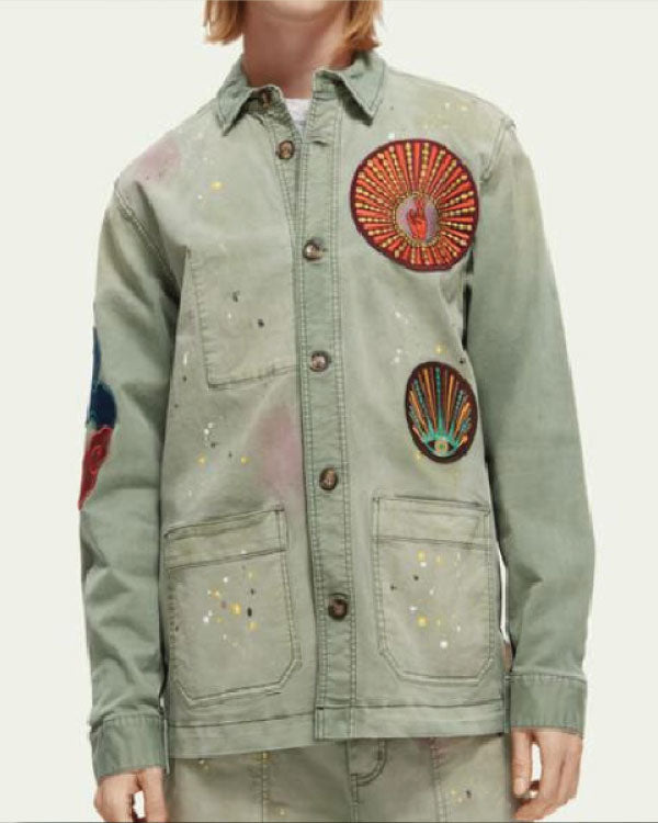 The Survivors S01 Shannon Berry Denim Patchwork Shacket