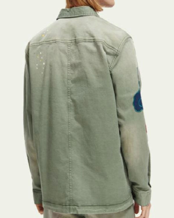 The Survivors S01 Shannon Berry Denim Patchwork Shacket