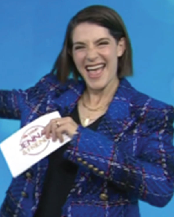 The Today Show 2025 Daryn Carp Blue Tweed Plaid Blazer