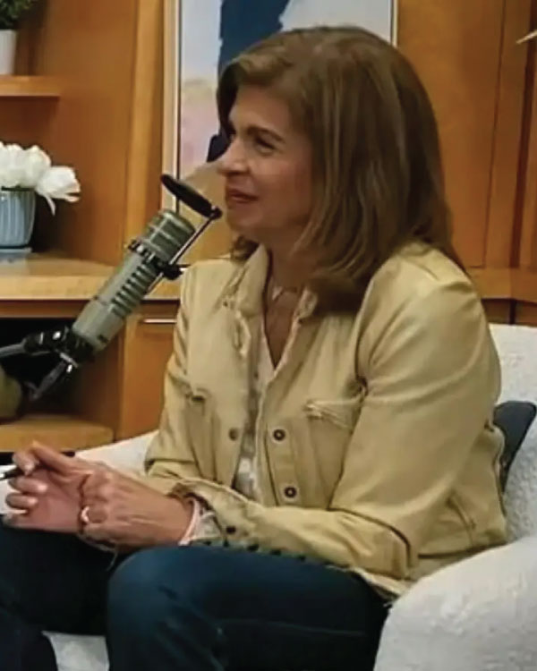 The Today Show 2025 Hoda Kotb Beige Leather Jacket