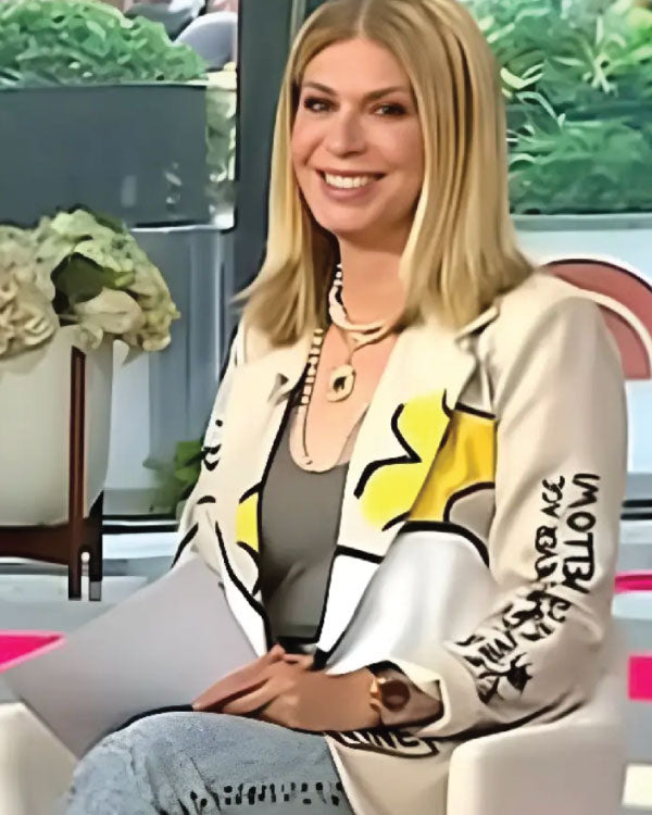 The Today Show 2025 Jill Martin Beige Snoopy Blazer
