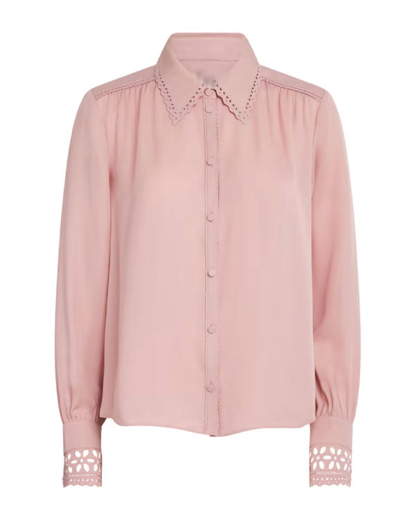 The Today Show 2025 Savannah Guthrie Eyelet Trim Shirt