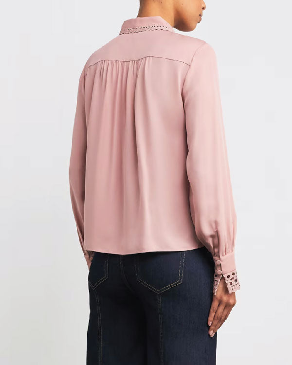 The Today Show 2025 Savannah Guthrie Eyelet Trim Shirt