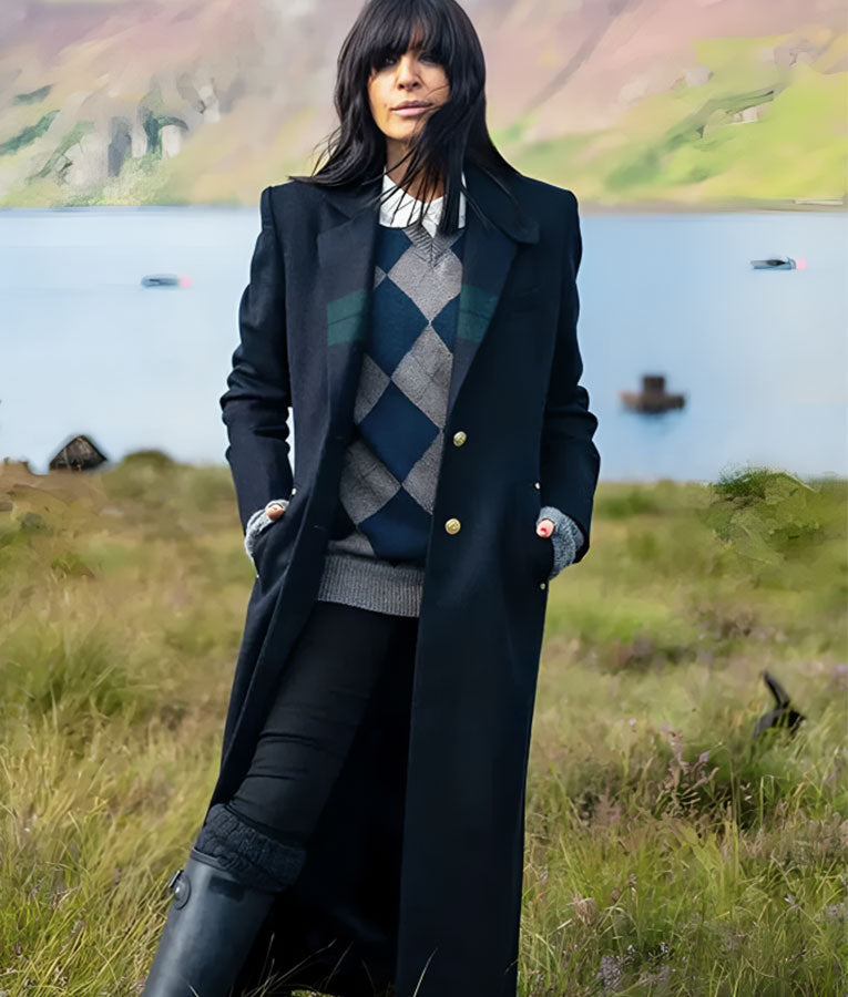 The Traitors UK S03 Claudia Winkleman Blue Wool Coat