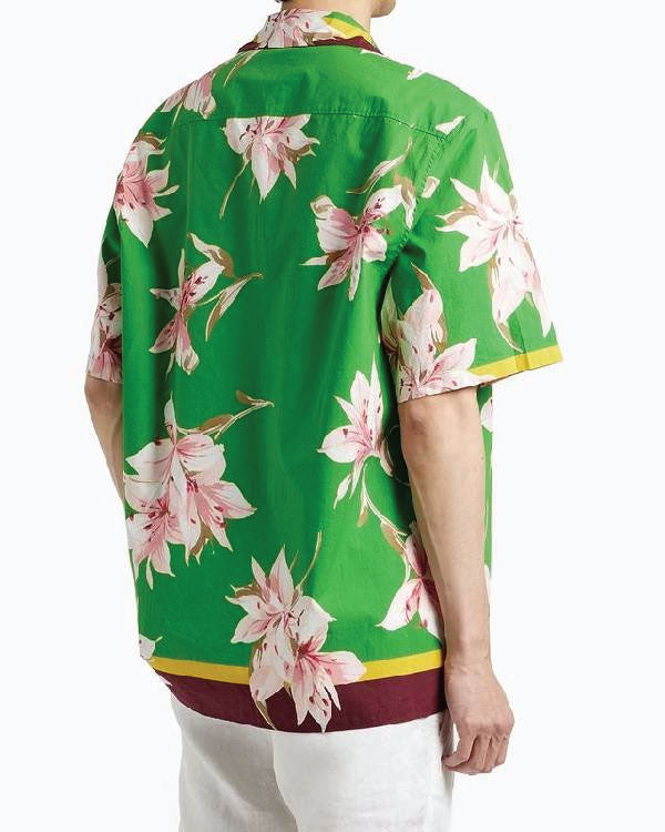The Valley Persian Style Reza Farahan Green Floral Print Shirt