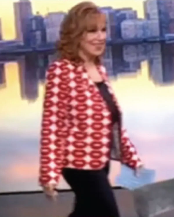The View 2025 Joy Behar Red Lips Print Blazer