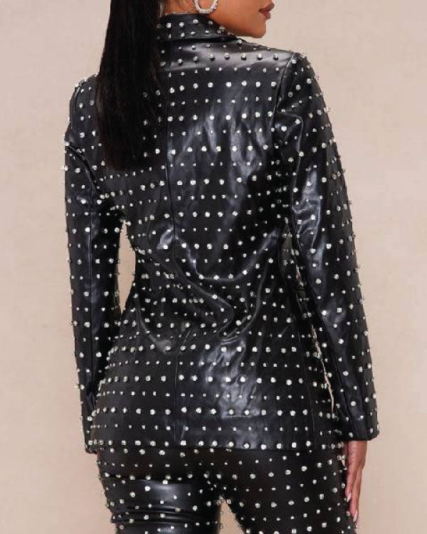 The Voice S27 Dan Kiernan Leather Studded Blazer