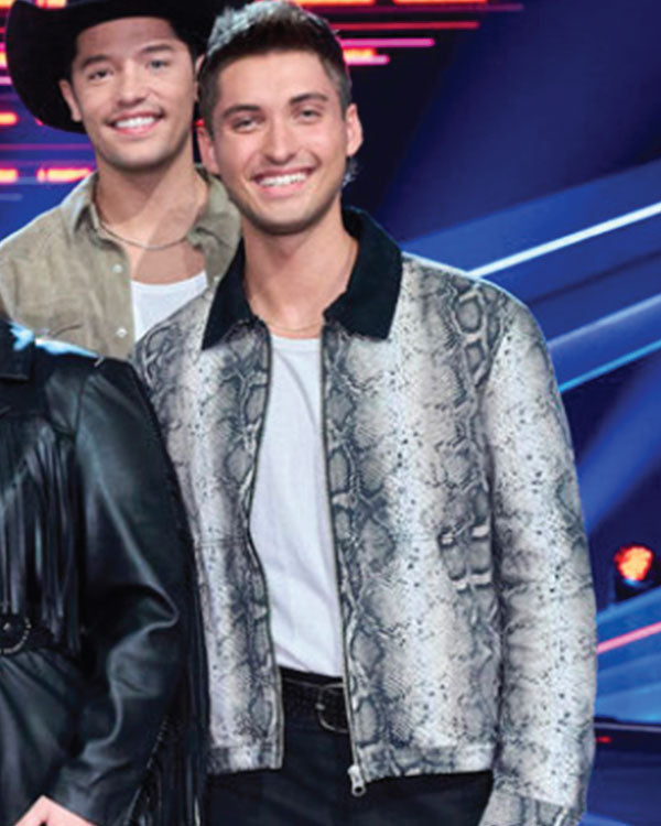 The Voice S28 Grey Snake Print Jacket