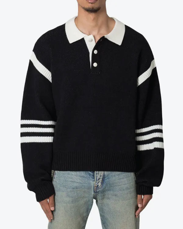 The Voice S28 Max Cooper Striped Polo Sweater
