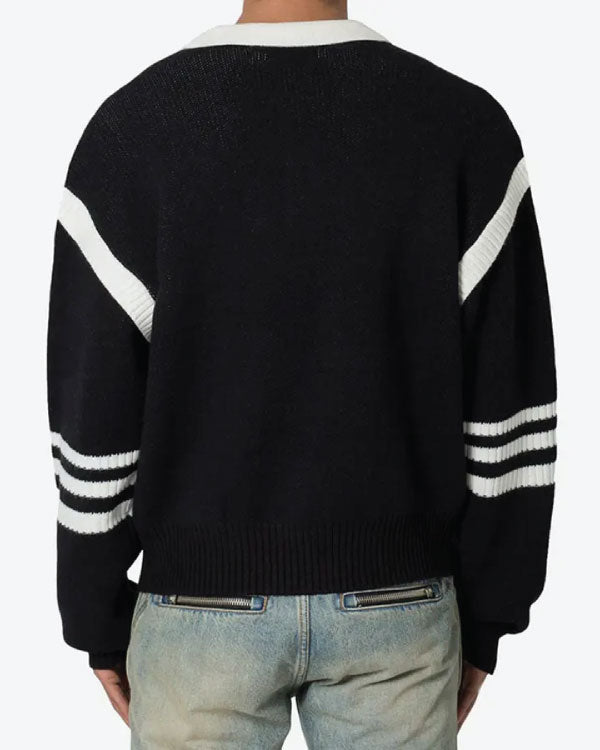 The Voice S28 Max Cooper Striped Polo Sweater