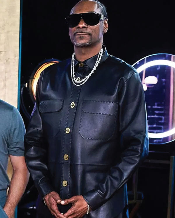 The Voice S28 Snoop Dogg Black Leather Jacket