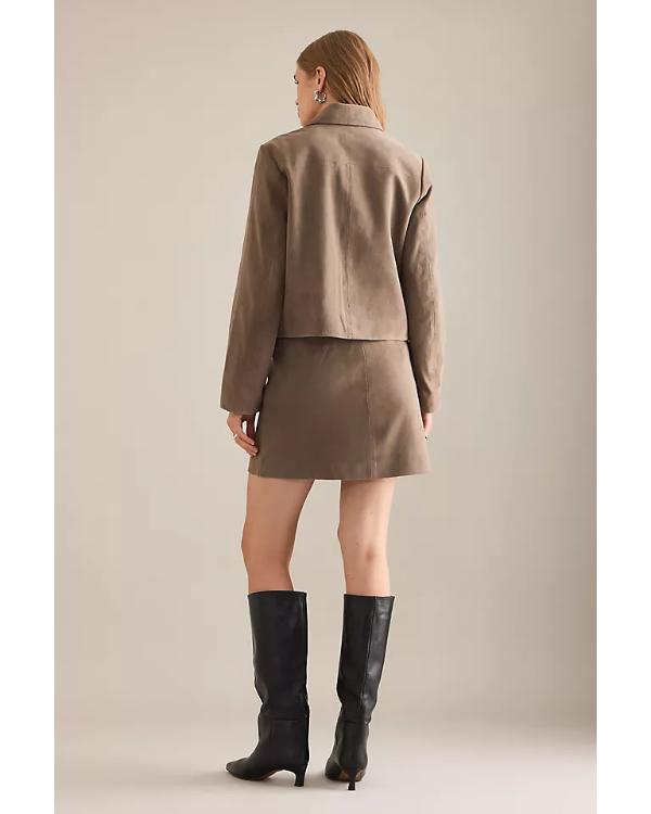 The Walking Dead Daryl Dixon S03 Beige Suede Crop Jacket