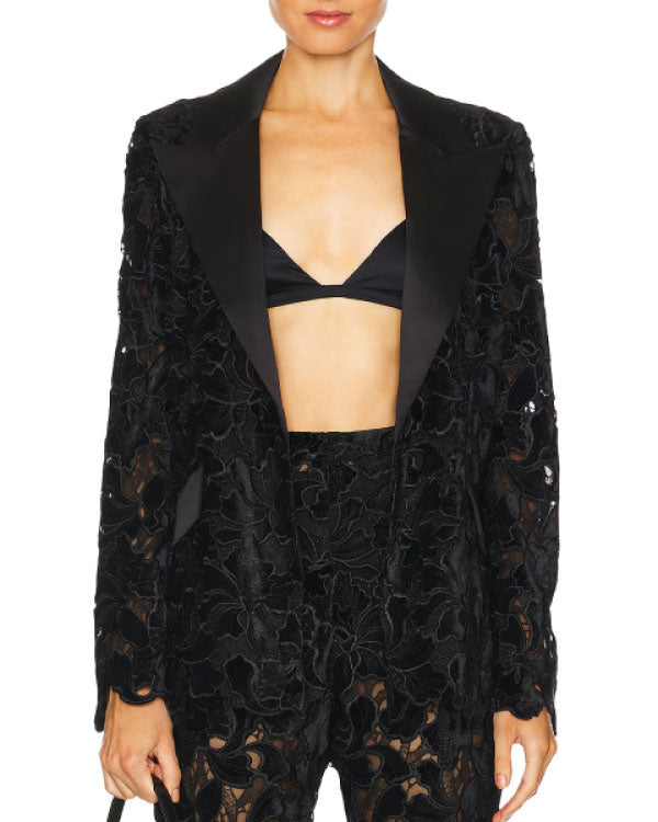 The Young and the Restless 2025 Melody Thomas Scott Black Lace Blazer