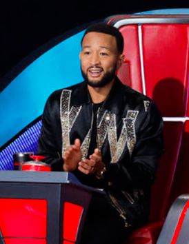 The voice S27 John legend Black Crystal Embellished Jacket