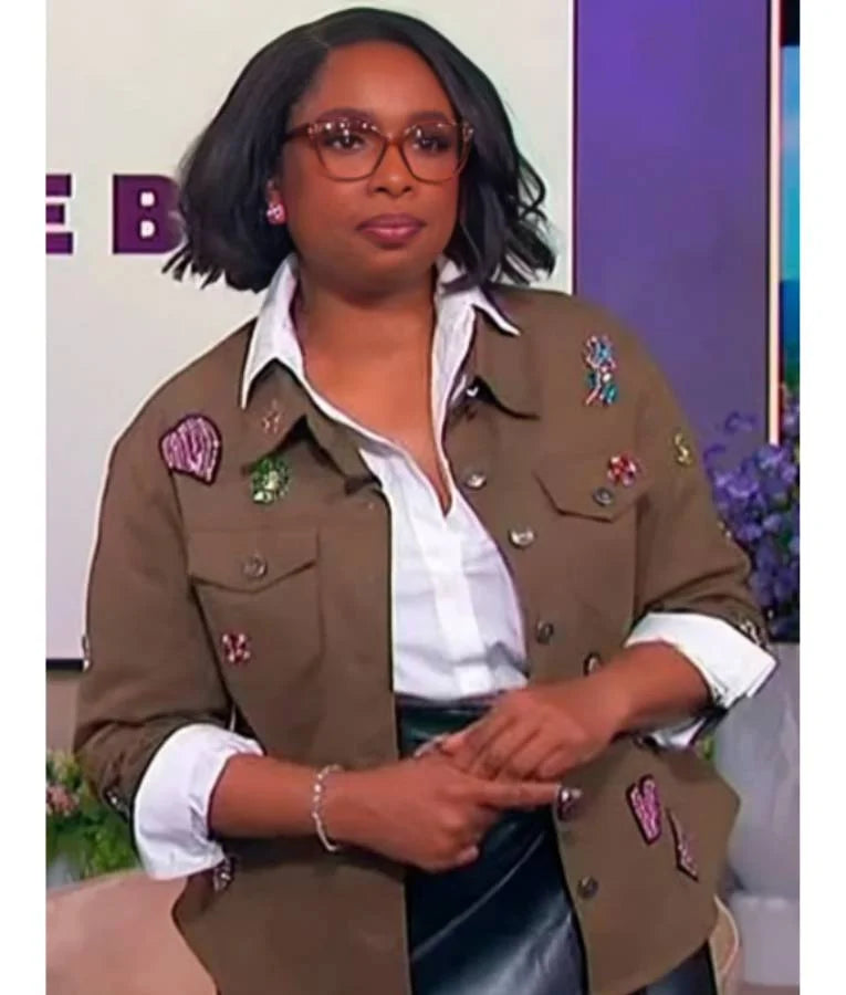 The Jennifer Hudson Show Jennifer Hudson Brown Patch Jacket