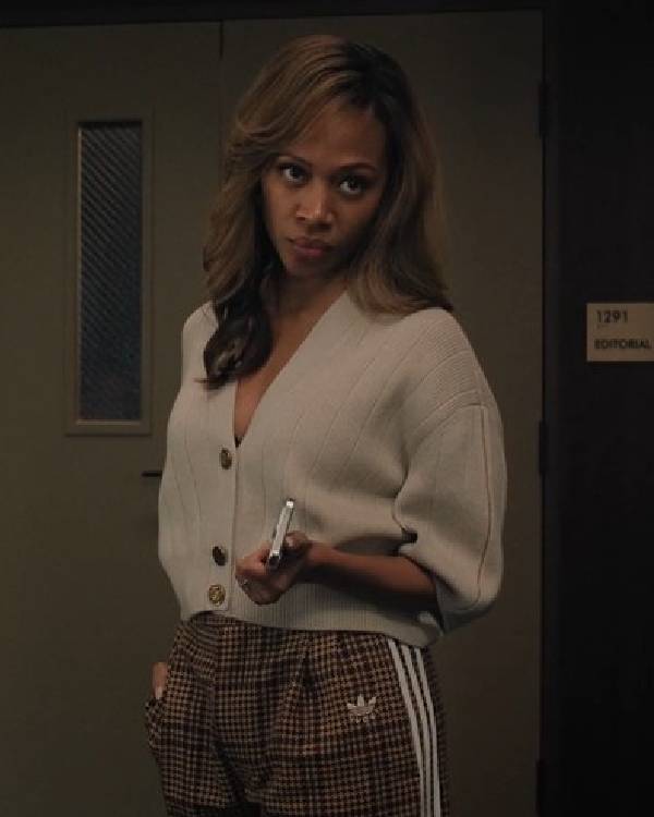 The Morning Show Nicole Beharie Off White Cardigan